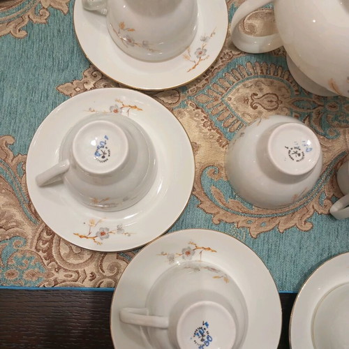 Vintage retro porcelain tea set like new, made in Bulgaria