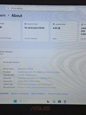 Asus F553M λαπτοπ μεταχειρισμένο με SSD και Windows 11