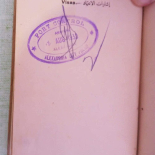 Laissez-Passer 1930 used, historical Egyptian travel document