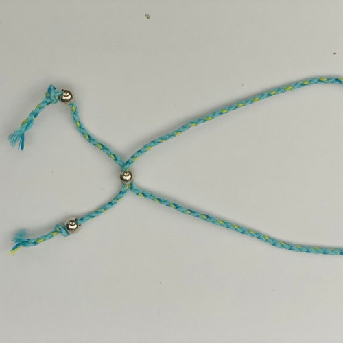 Knitted summer bracelet new, multicolor
