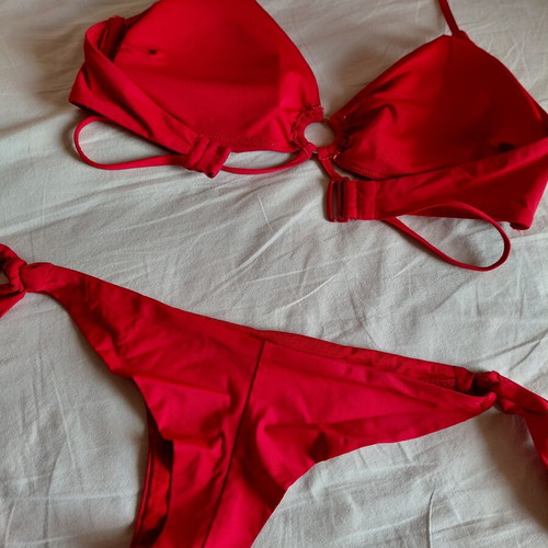 Oysho red bikini set like new, size S/M