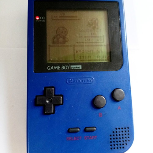 Game Boy Pocket console with Pokémon Red, Nintendo handheld