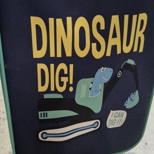 Children's suitcase used with 2 matching bags, blue