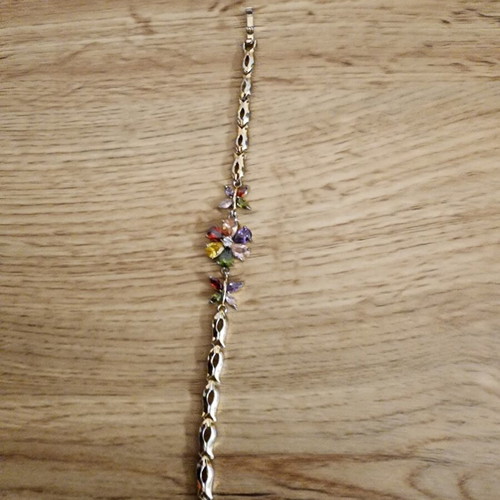 Multi-color cubic zirconia Tulip bracelet like new