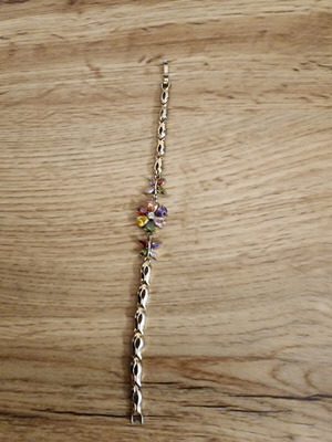 Multi-color cubic zirconia Tulip bracelet like new