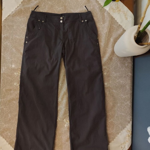 Low-rise pants gray used, size L
