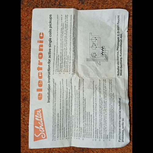 Schaller SA I Vintage Active Pickup Set for Strat