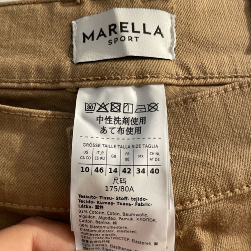 Flare Crop Marella Sport pants new, beige brown, size L