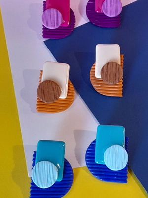 M-art S-tudio earrings new, colorful handmade