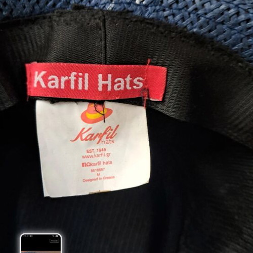 Karfil children's straw hat, blue, size XS