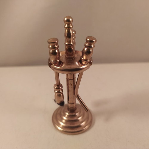 Brass fireplace set miniature like new