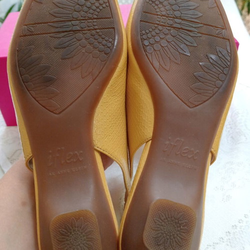 Anne Klein Peep-Toe Shoes New, Dark Butter Milk Color