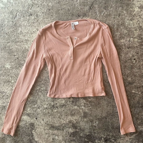 Blouse with buttons used, pink, size XS