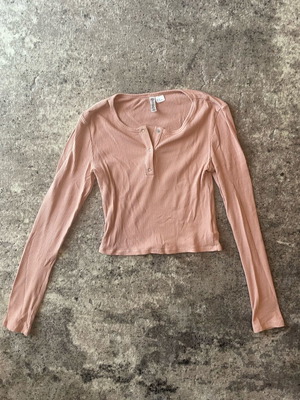 Blouse with buttons used, pink, size XS