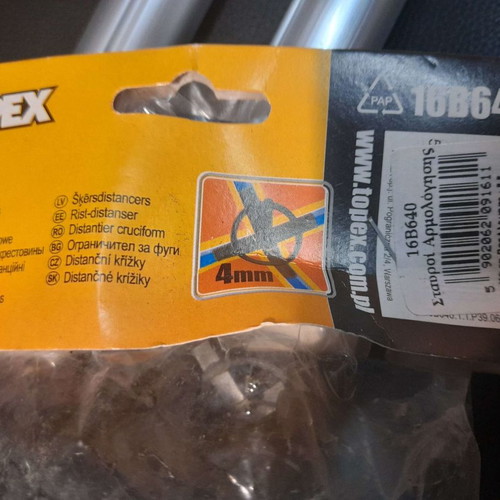 Topex tile spacers 4mm pack of 100 new