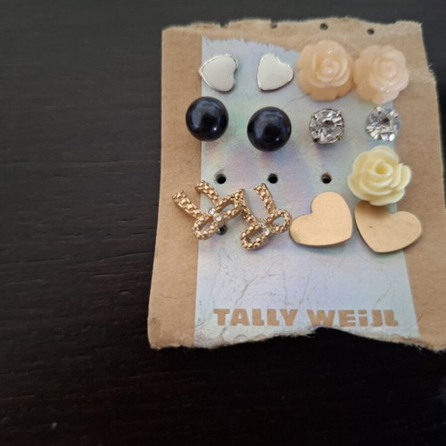 H&M and Tally Weil earrings new, multicolor