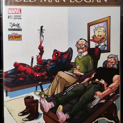 Deadpool vs Old Man Logan #1 comic like new, Stan Lee Box Variant