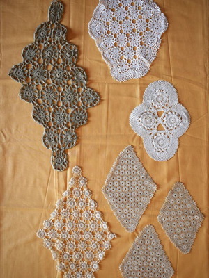 Handmade doilies new in various sizes and designs