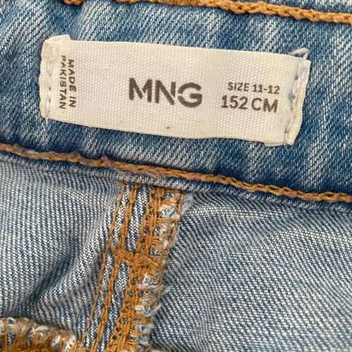 Mango Kids MNG Denim Jeans Girl 11-12 Years 152cm Light Blue Stretch Like New