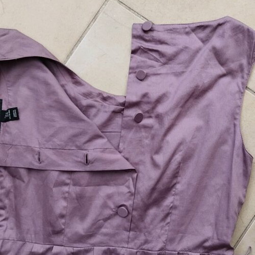 H&M summer dress used, purple lilac, cotton lining, size L