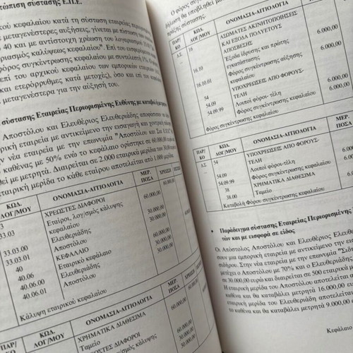 Accounting of Companies book like new, sciences, Greek