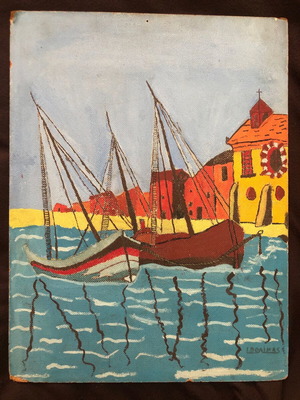 МАСЛЕНО ЖИВОПИС ВЪРХУ ДЪРВО 48x36 см - КАРНАДЖИО