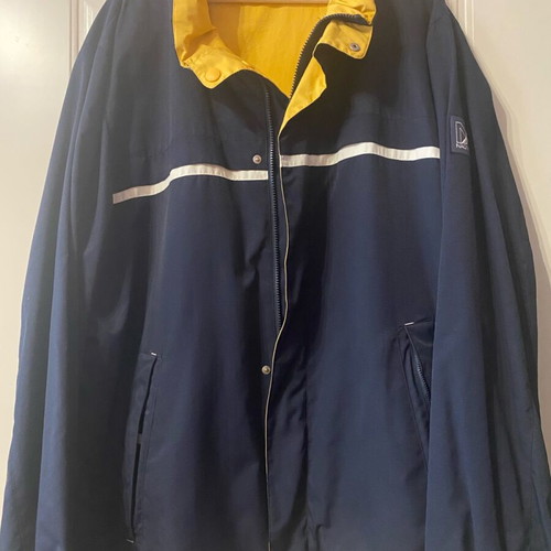 Nautica reversible men's jacket like new, waterproof and windproof, blue and yellow