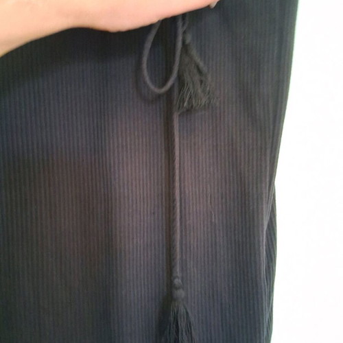 Dilek Hanif black dress size 38 new, rib with adjustable cord