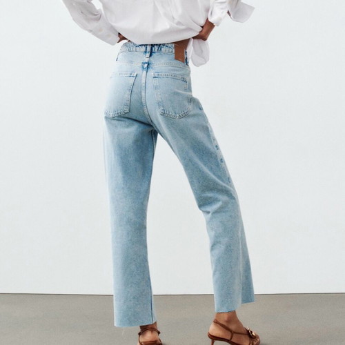 Zara straight jeans like new, blue, size S