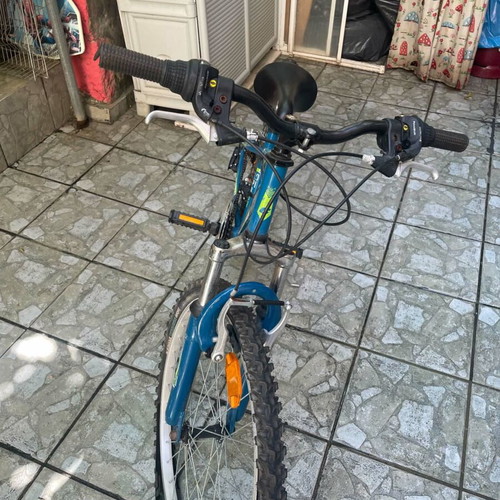 Mountain bike 24 inch, blue, disc brakes, front suspension, men's
