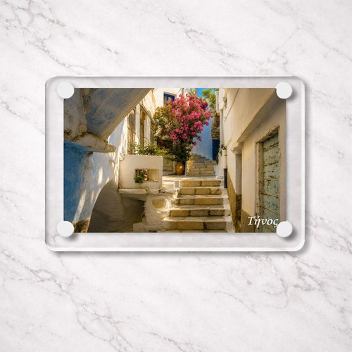 Acrylic fridge magnet 6x9cm – Tinos, Greek Summer collection