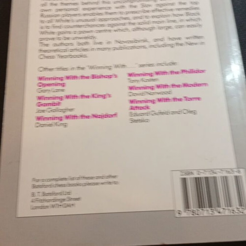 Winning With The Slav book used, chess, 160 pages