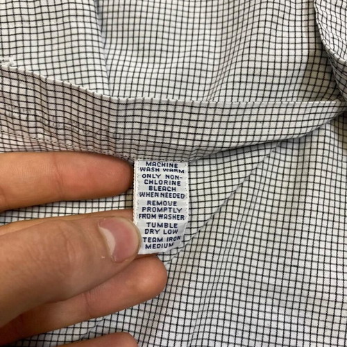 Ralph Lauren Longsleeve Shirt L, white black checked, black pony