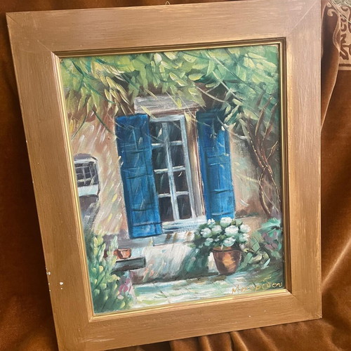 Painting signed by artist in wooden frame 39x46