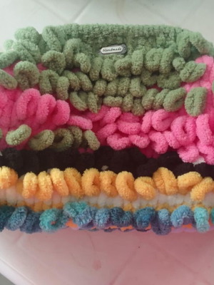 Puffy handmade colorful handbag new