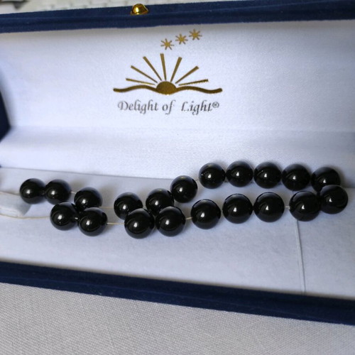 Worry beads 20 beads obsidian like new, handmade