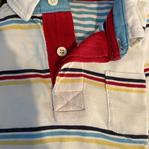 Tu Boys' Striped Polo Shirt Used, Size 7 Years