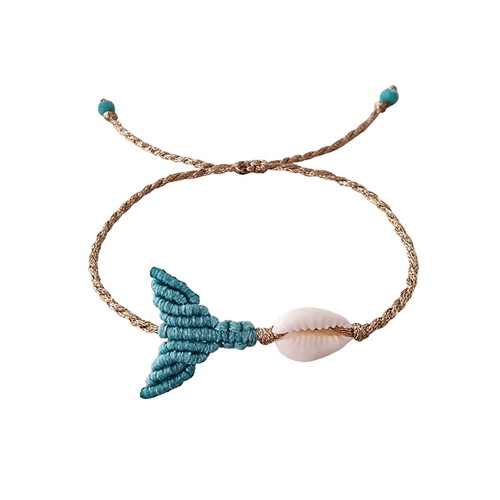 Mermaid tail bracelet handmade new in turquoise and gold