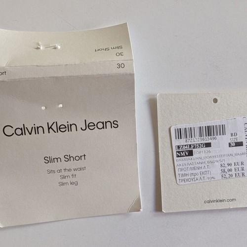 Calvin Klein Slim Shorts men's size 30 blue new