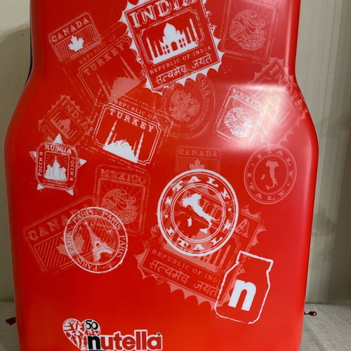 Nutella collectible suitcase new, red plastic