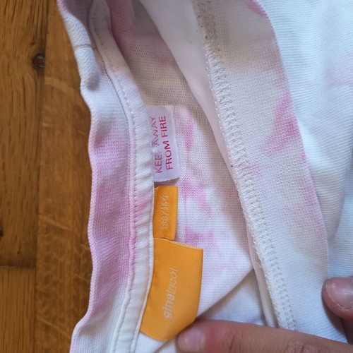 Set of shorts and blouse like new, white and pink