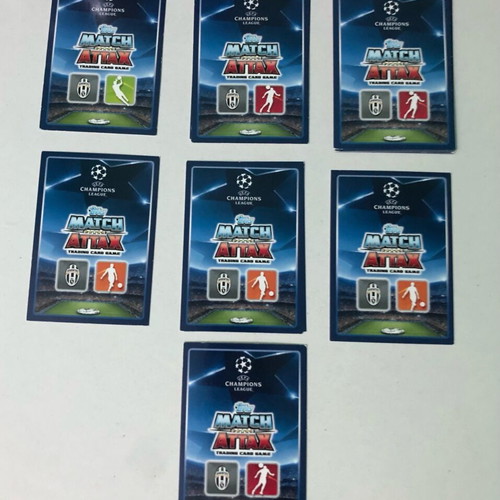 Match Attax 2015/16 Juventus 7-Card Set like new with Buffon, Chiellini, Pereyra