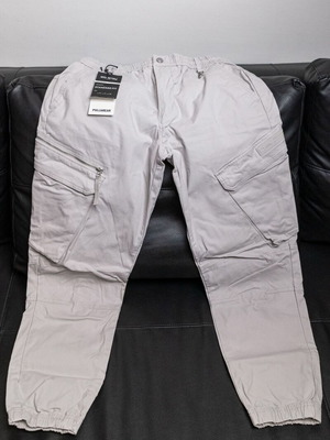 Pull & Bear Cotton Jogger Cargo Pants like new, light gray, size M