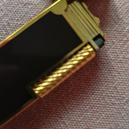 vintage Auto-rollalite black lacquer & metal
