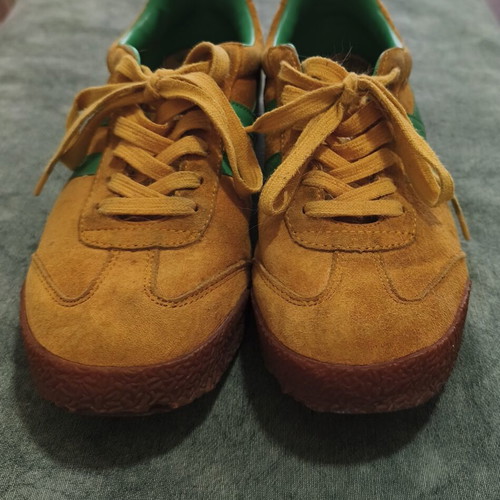 Gola women's sneakers used, yellow with green details, size 39