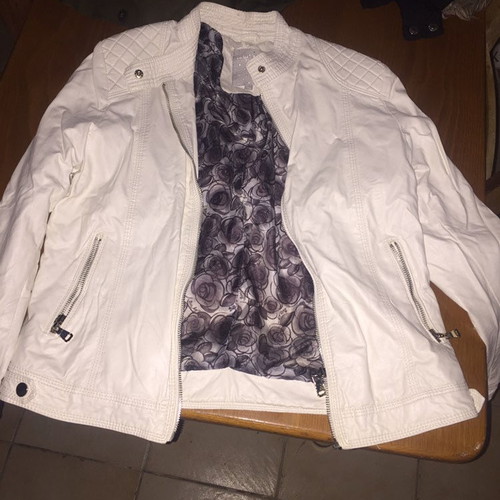 Leather jacket white