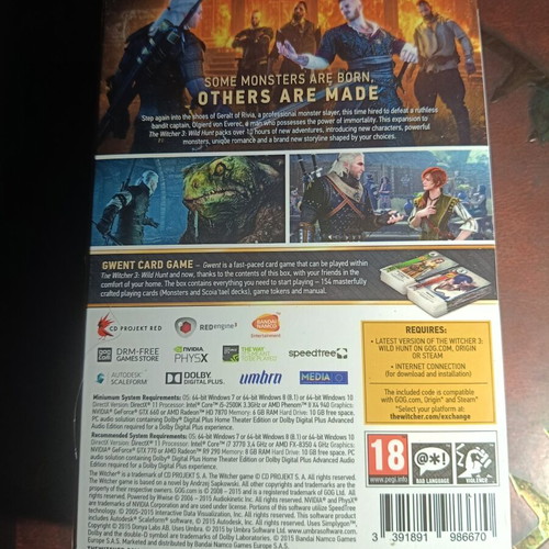 The Witcher 3 Expansion Pack Hearts of Stone for PC new with Gwent card game