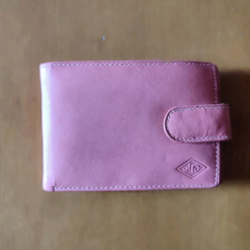 Pink leather small wallet new