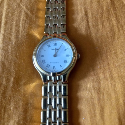 TISSOT WOMEN'S GOLD PL, WRIST WATCH V135/235 SWISS MADE, EXCELLENT
