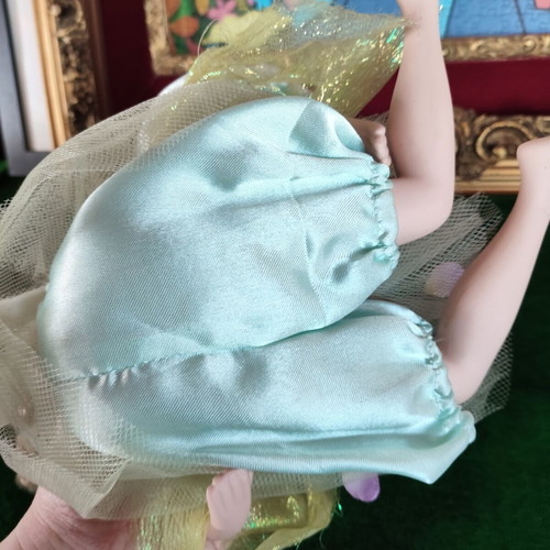 Vintage Porcelain Fairy Doll, 28cm, seated